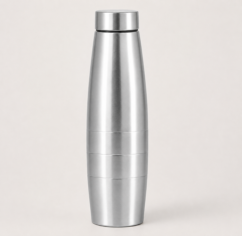 Jmax Stainless Steel Water Bottle | Single Wall Metal Bottle for Office School Gym Travel | BPA Free | Rust-Free, Leakproof & Lightweight | 1000 ml