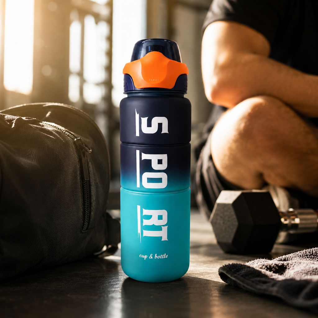 Jmax 1300ml Sports Water Bottle| BPA-Free Gym Bottle for Travel, Office & School 1300 ml Plastic Sipper