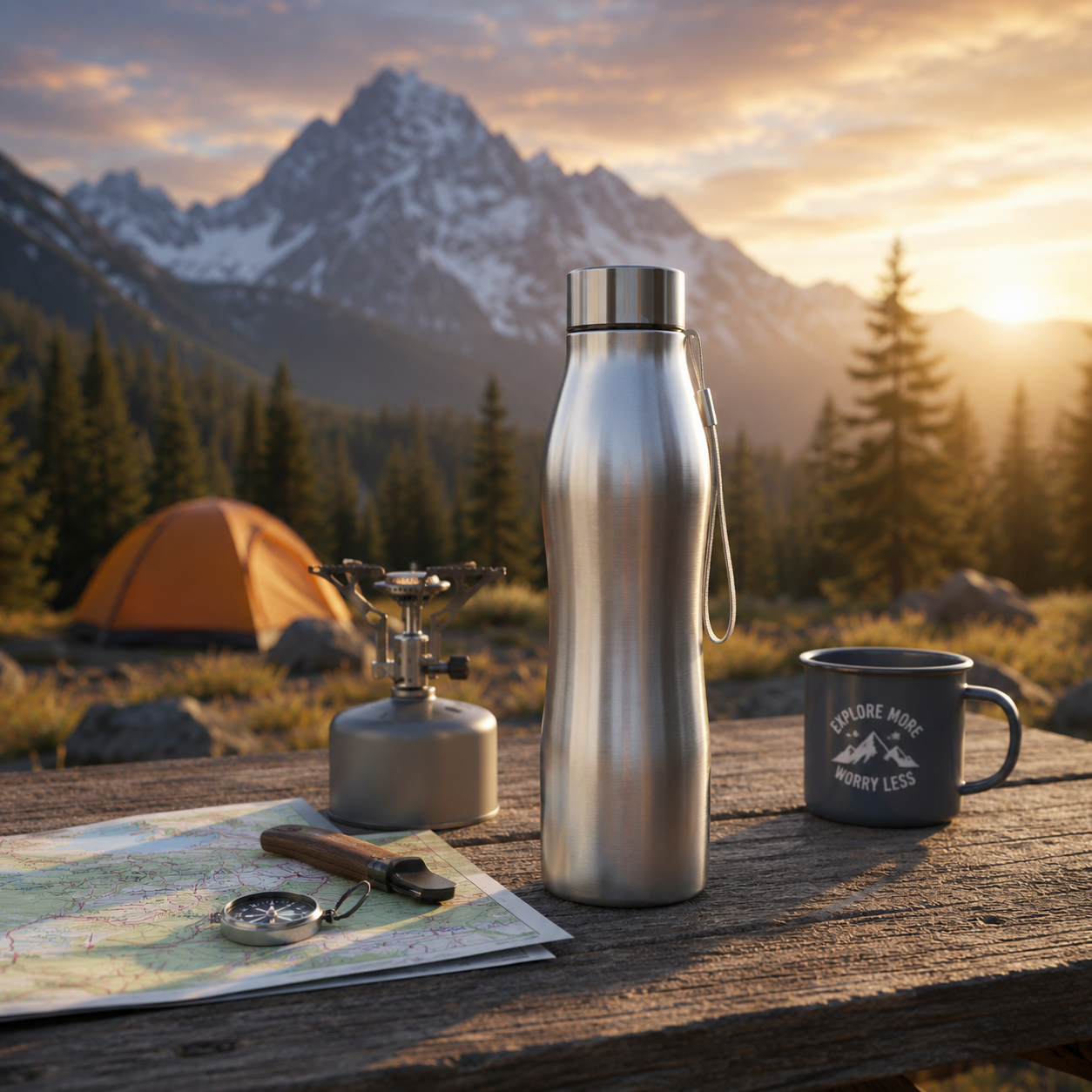 Jmax Stainless Steel Water Bottle | Single Wall Metal Bottle for Office School Gym Travel | BPA Free | Rust-Free, Leakproof & Lightweight | 1000 ml