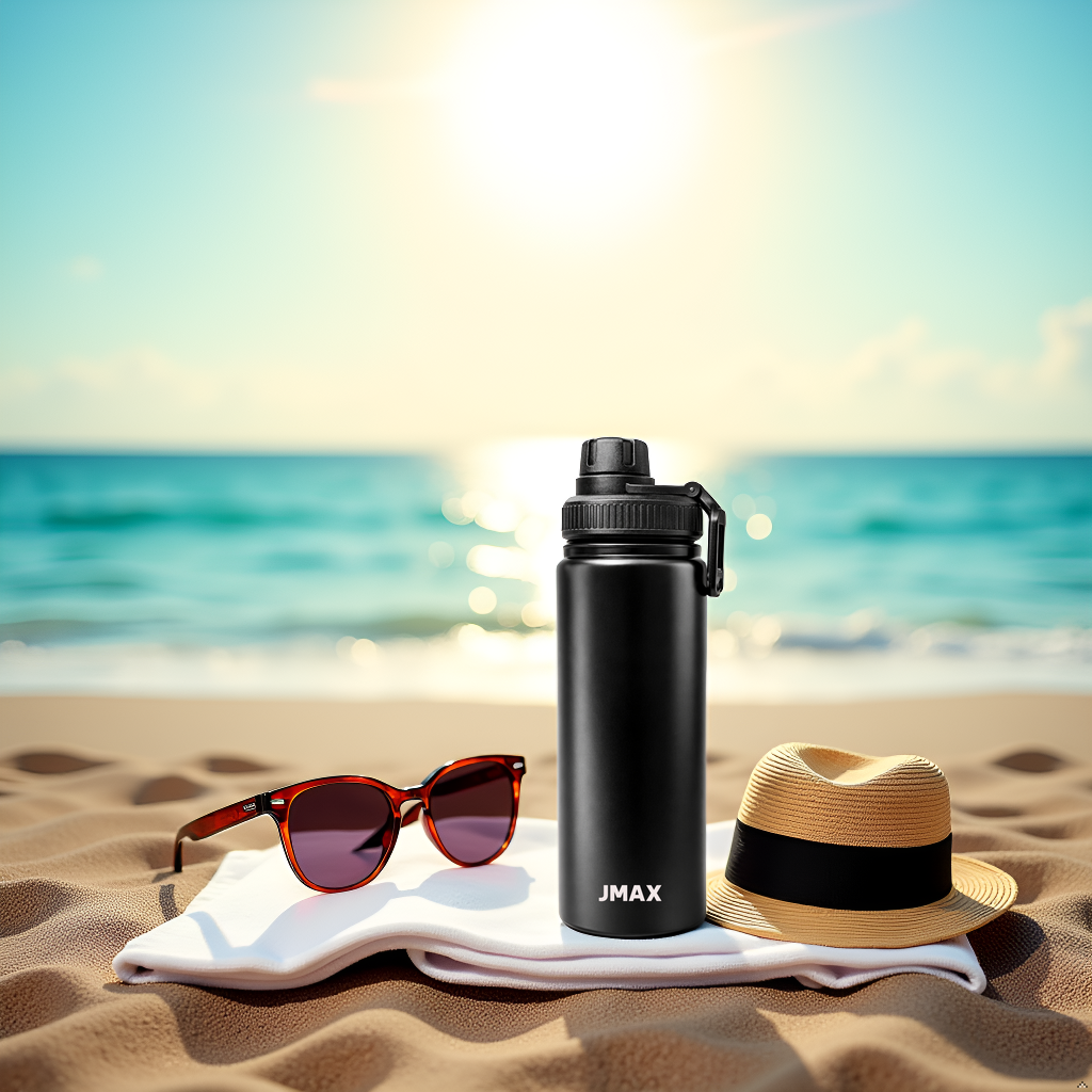 Jmax Double Wall Insulated Stainless Steel Water Bottle – Leakproof/BPA-Free/Vacuum Insulated Flask for Hot & Cold Drink Portable Sports Bottle (1200 Milliliters)
