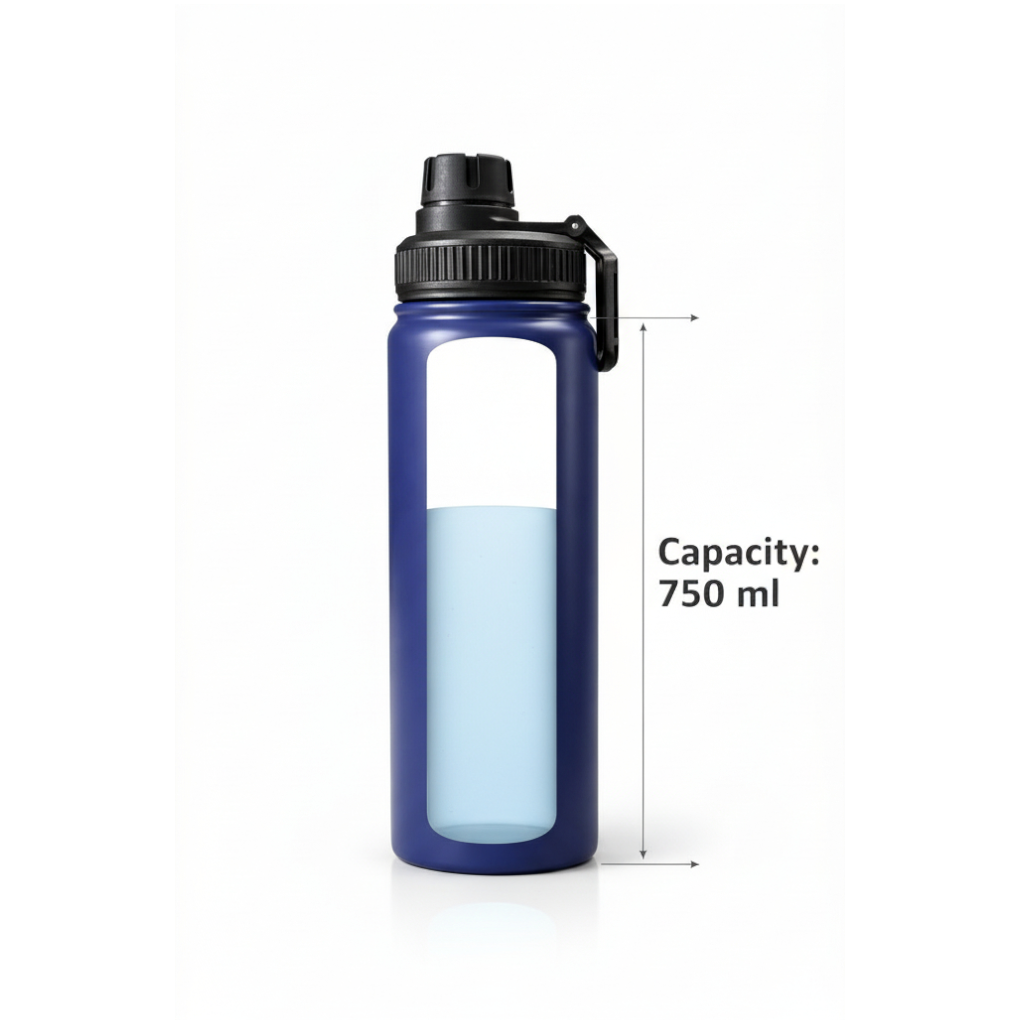 Jmax Vacuum Insulated Stainless Steel Water Bottle |24 Hours Cold & 8 Hours Hot | 750 ml Stainless Steel Bottle